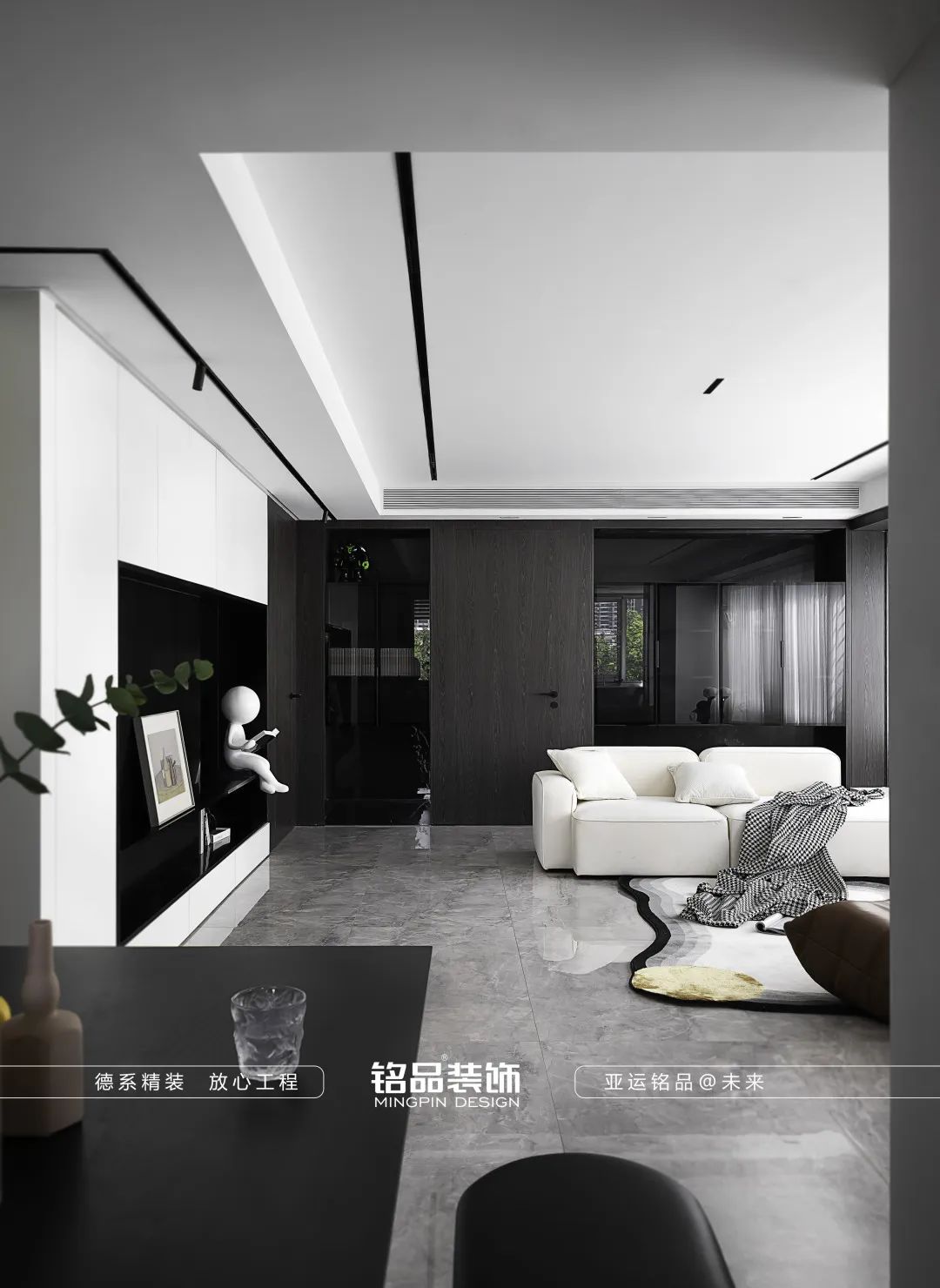 黑白极简现代优雅家居设计丨中国杭州丨铭品装饰-13