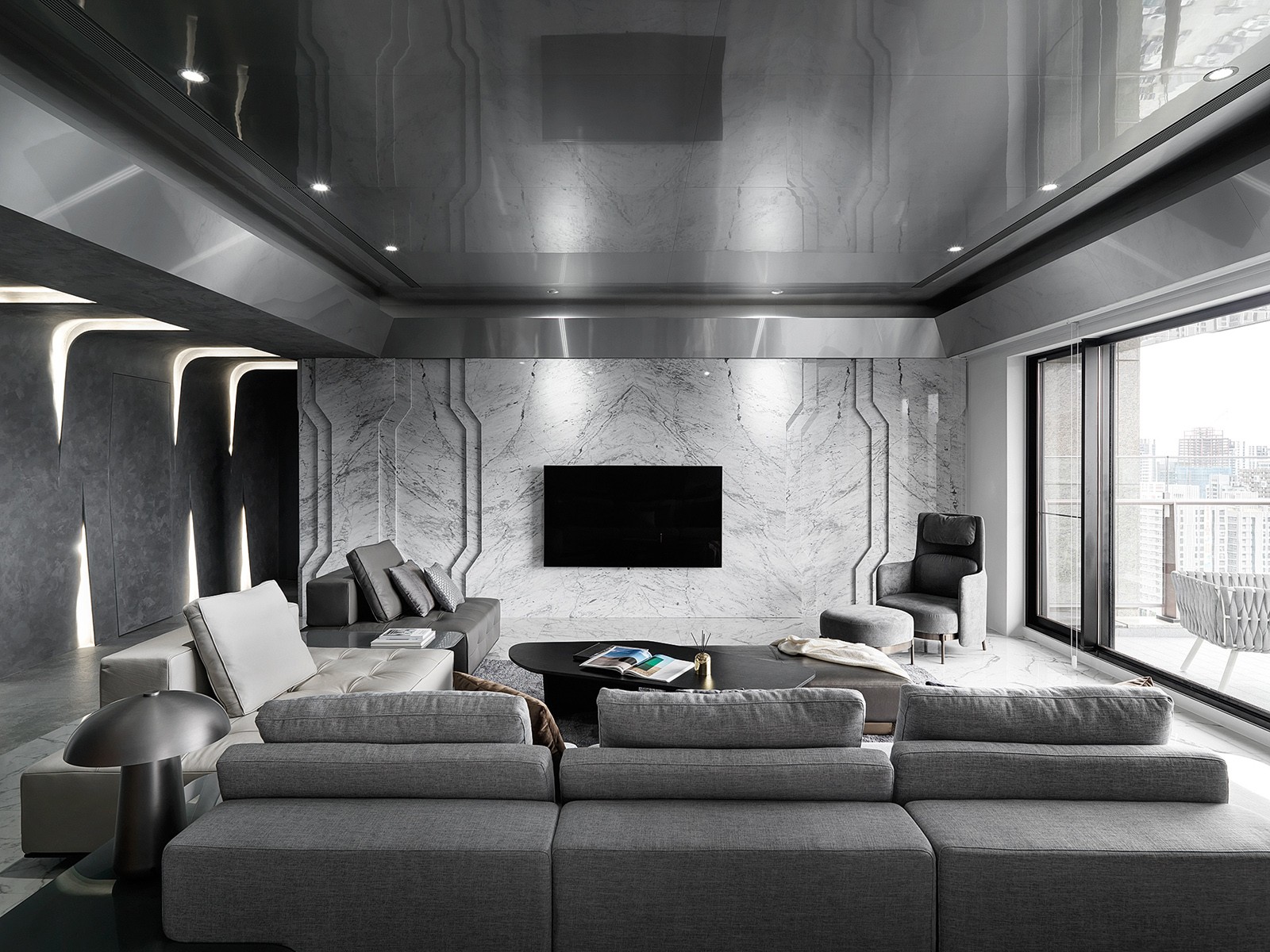 怀生国际设计打造 330m²现代高级灰大平层-7