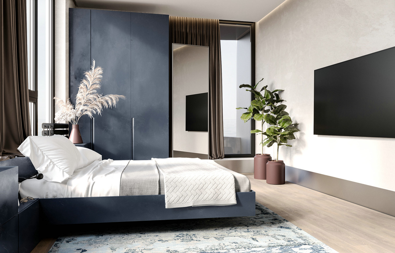 北欧风个性家居，106㎡大胆配色设计-10