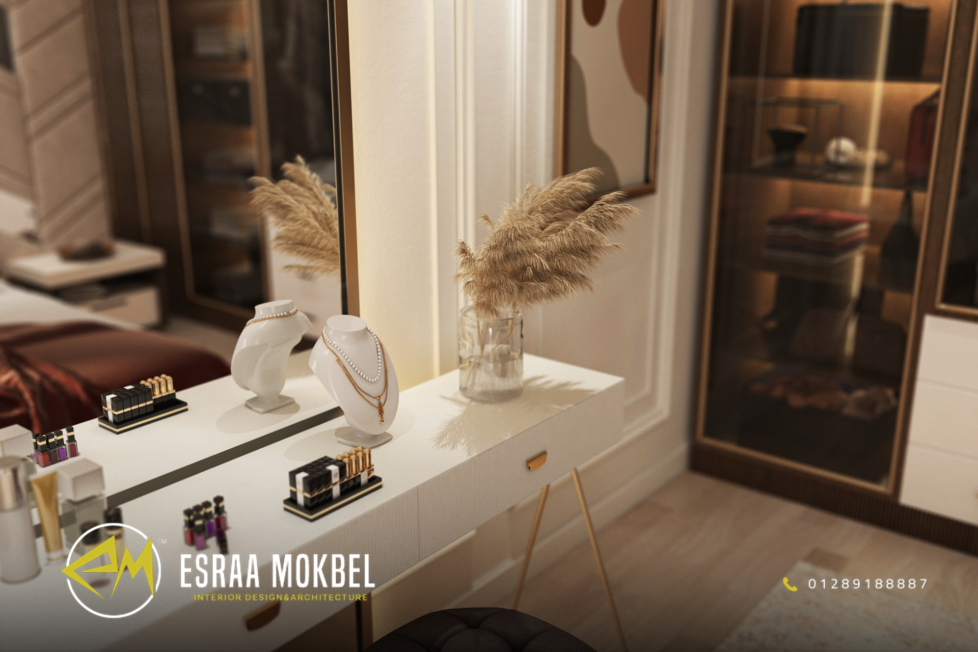 当代主卧室设计丨Esraa Mokbel 室内设计与建筑办公室-3