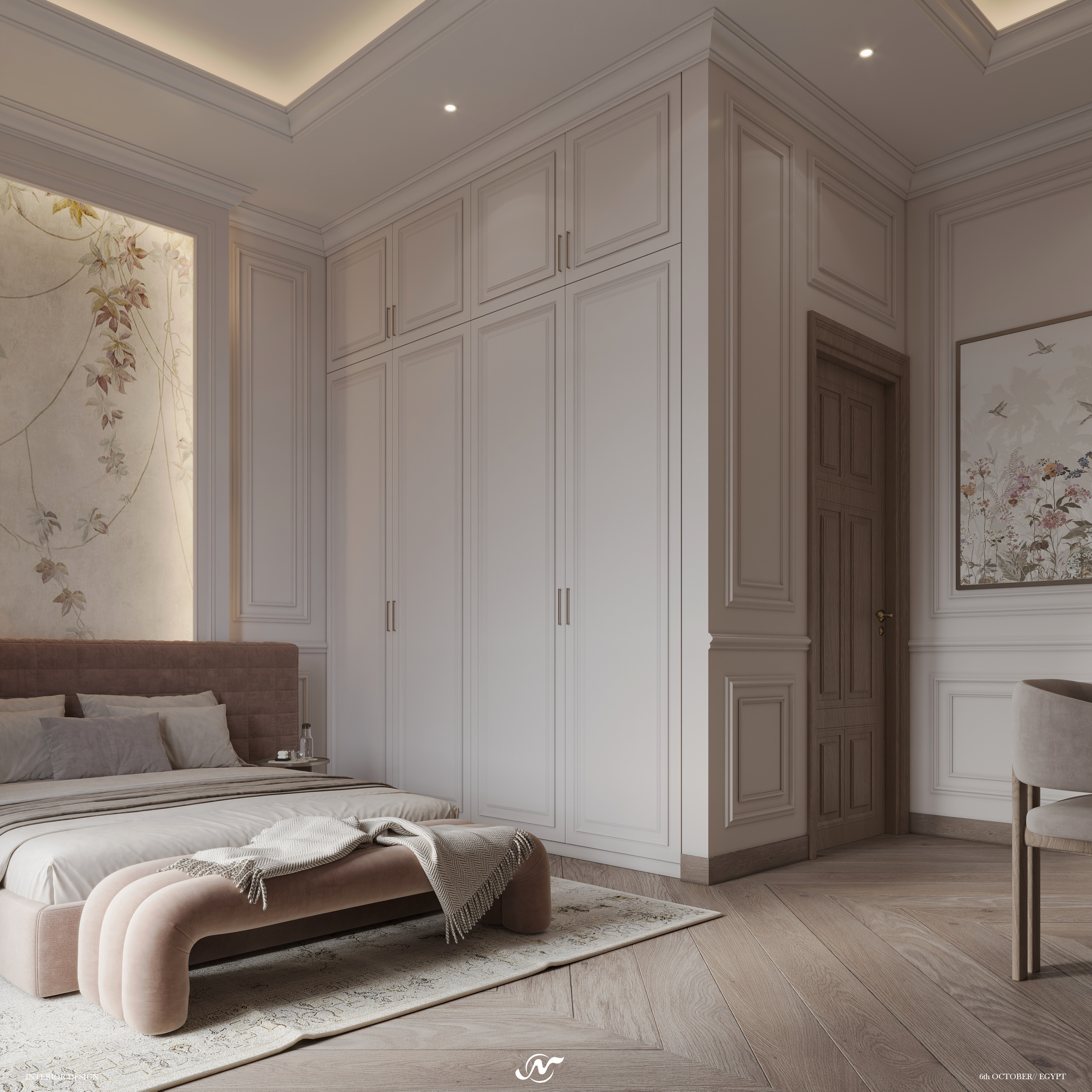 新古典风格卧室丨Yasmine El  Dragieny-11