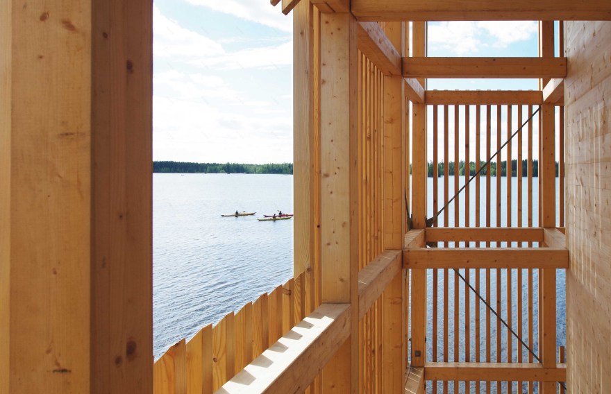 芬兰 Sein joki 市潜望镜塔——木构观景新地标-29