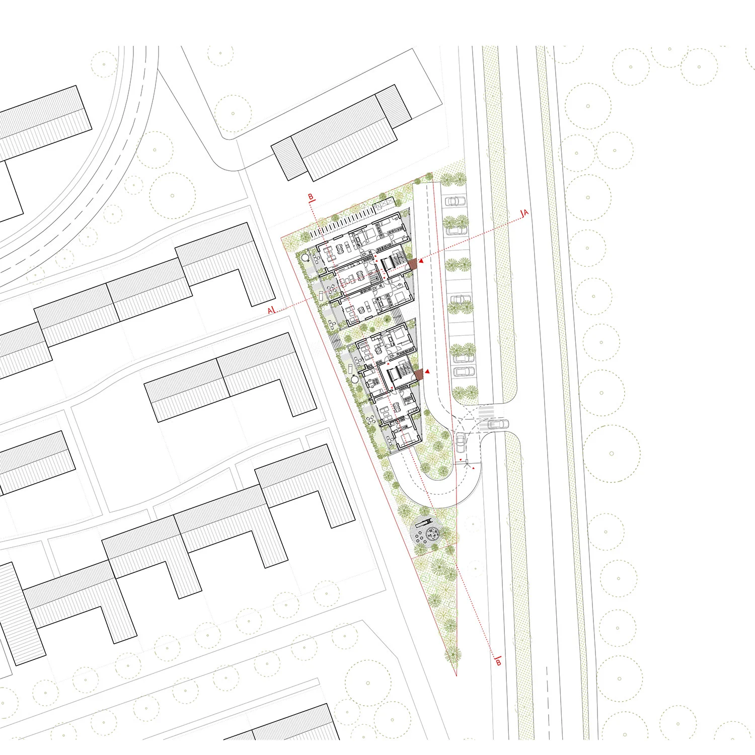 木屋；木结构房屋（注：根据常规含义和语境，wooden是木制的意思，housing有房屋等含义，所以wooden housing较为常见的就是指用木材建造的房屋，这里给出两个较常用的表述） 丨Slovenia丨dekleva gregorič architects-6