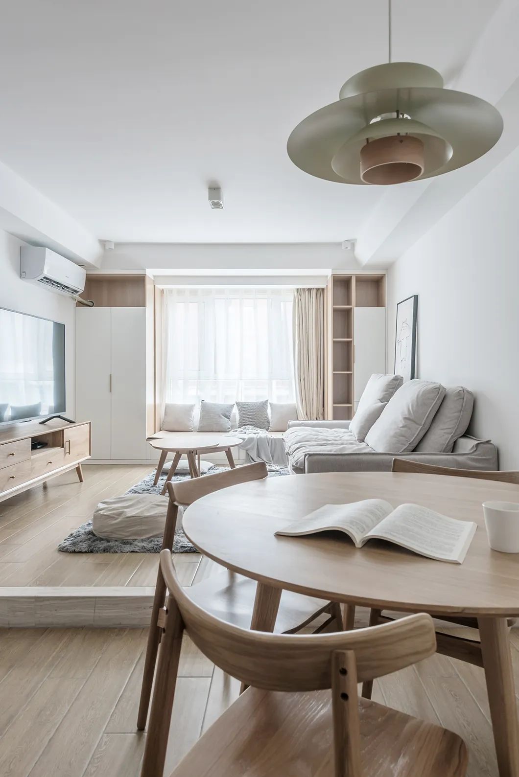 极简原木+禅意!打造通透互动的舒适家居空间-94