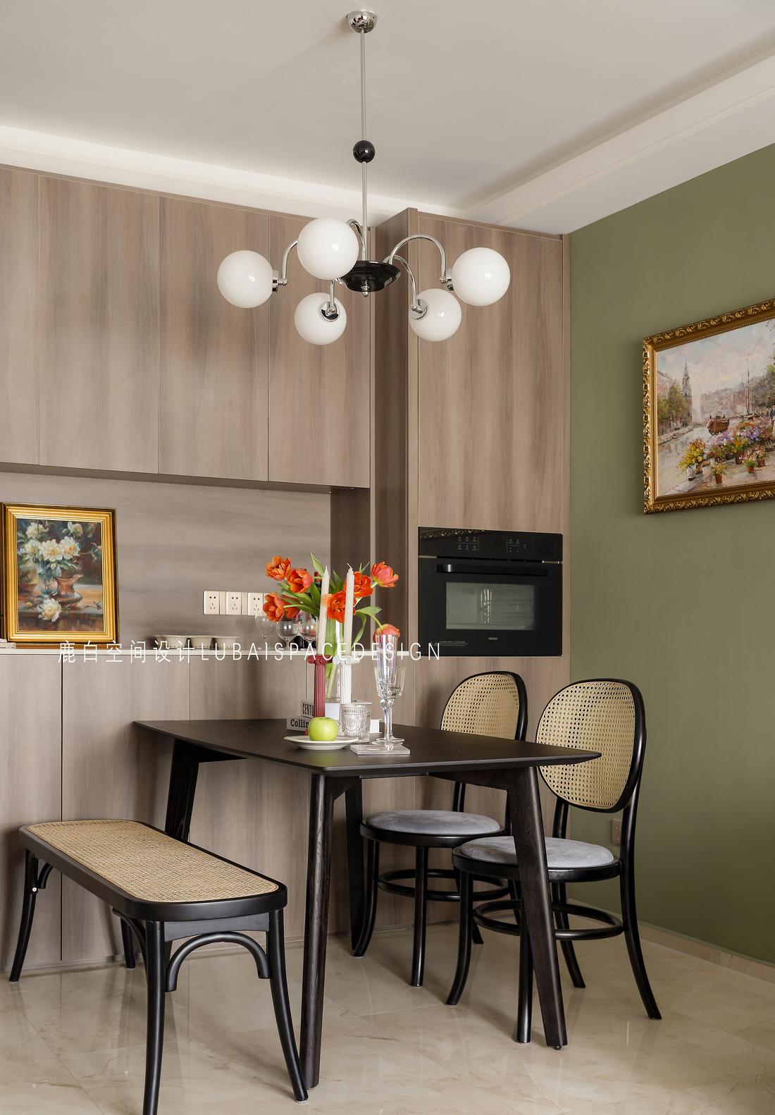 96㎡复古风精装房丨鹿白空间设计-19