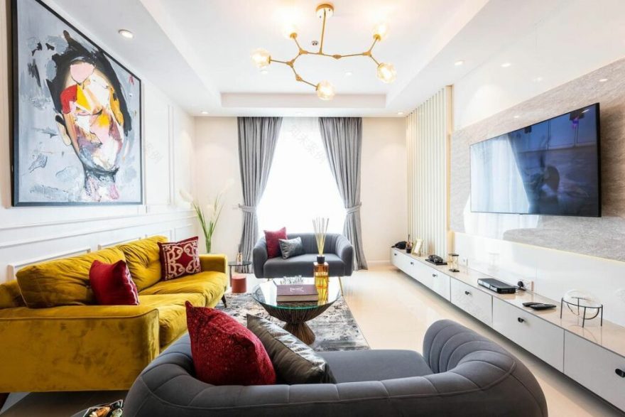 拉各斯短租公寓活力客厅设计丨尼日利亚拉各斯丨Onnalush Interiors-30