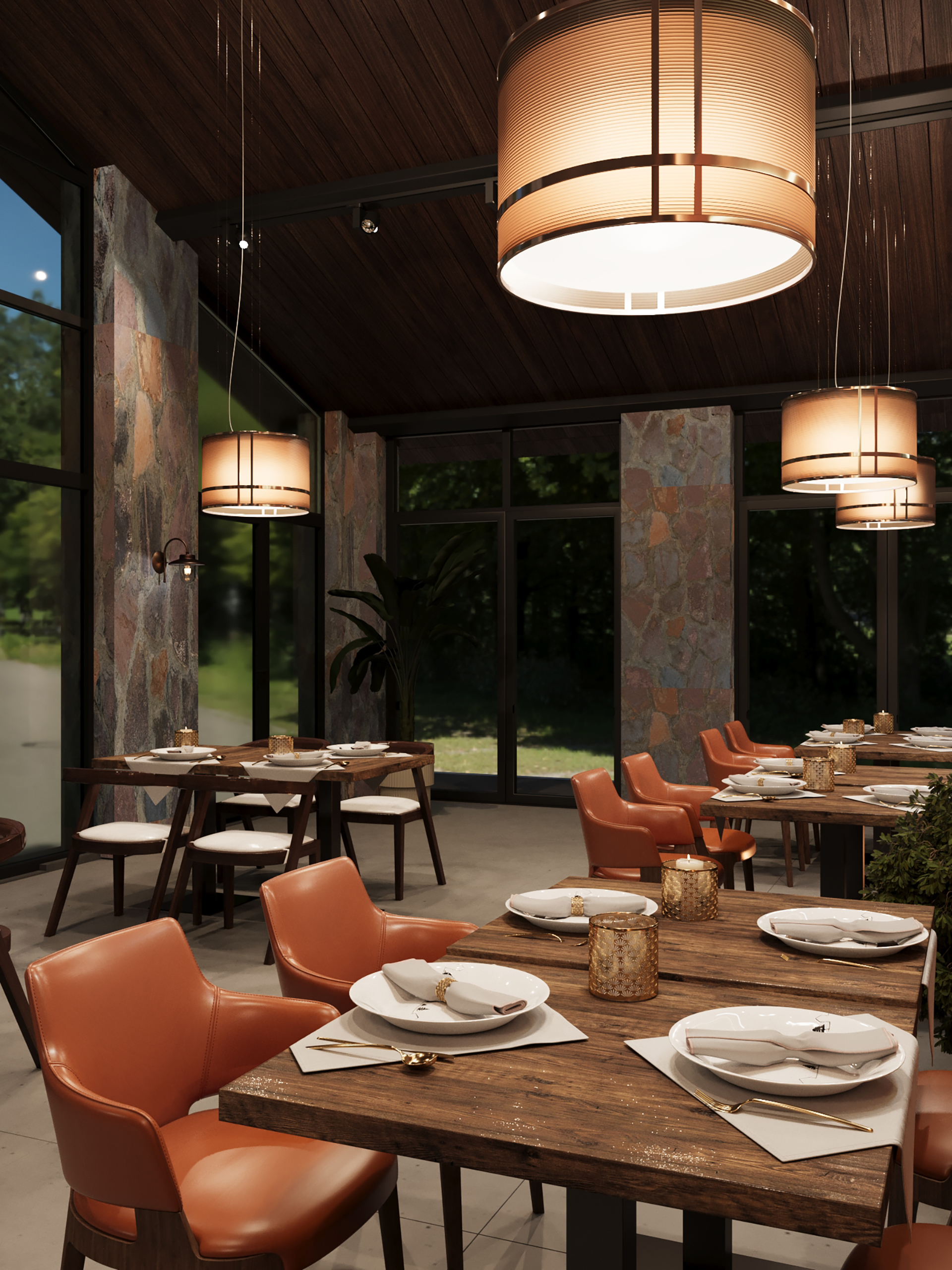 Restaurant Interior Design in Akhalkalaki, Georgia-2