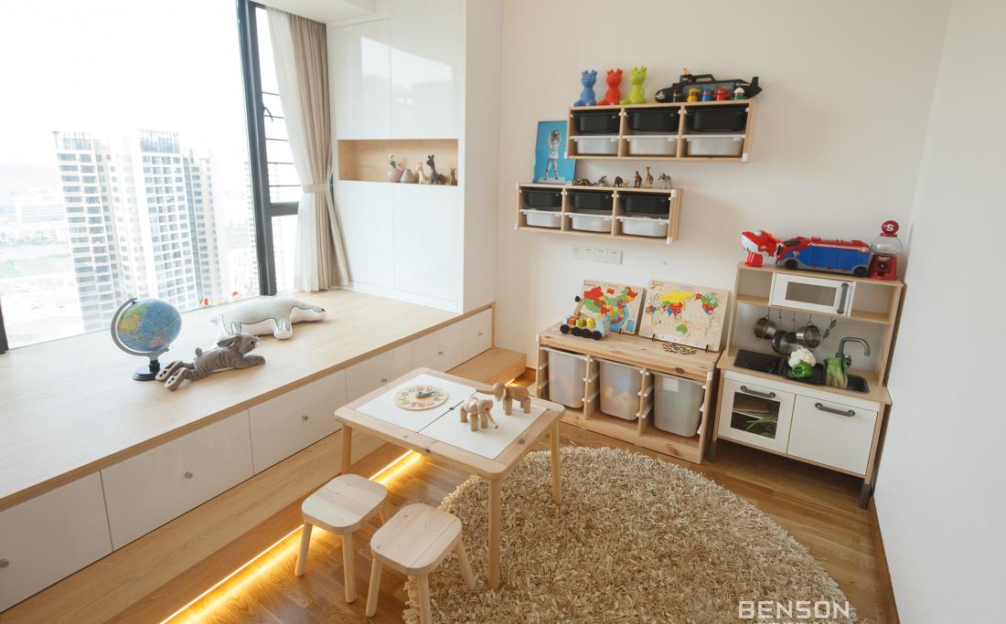 本森设计周龙 | 160 平米简约别墅,打造亲子互动空间-19