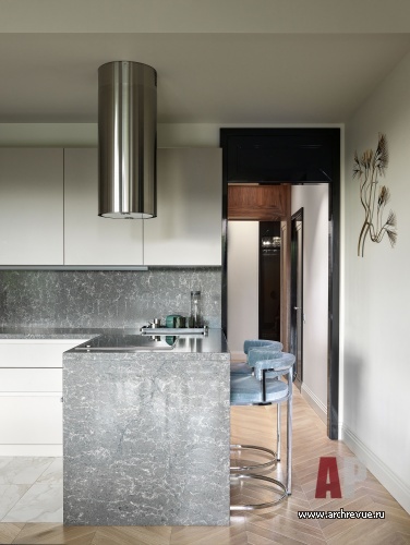 莫斯科带石膏浮雕及定制家具的现代公寓设计丨俄罗斯莫斯科丨Евдокимова Ольга,Зайцева Олеся-25