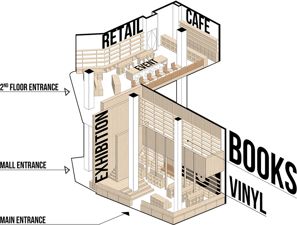 PAGEONE北辰荟黑胶概念店丨中国北京丨llLab.叙向建筑设计-25