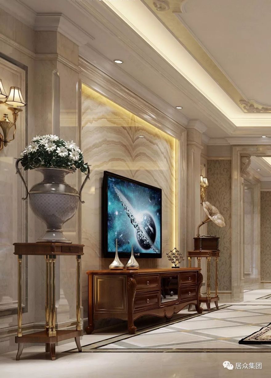 居众案例|252㎡欧式风格 浪漫奢华的贵族生活!-16