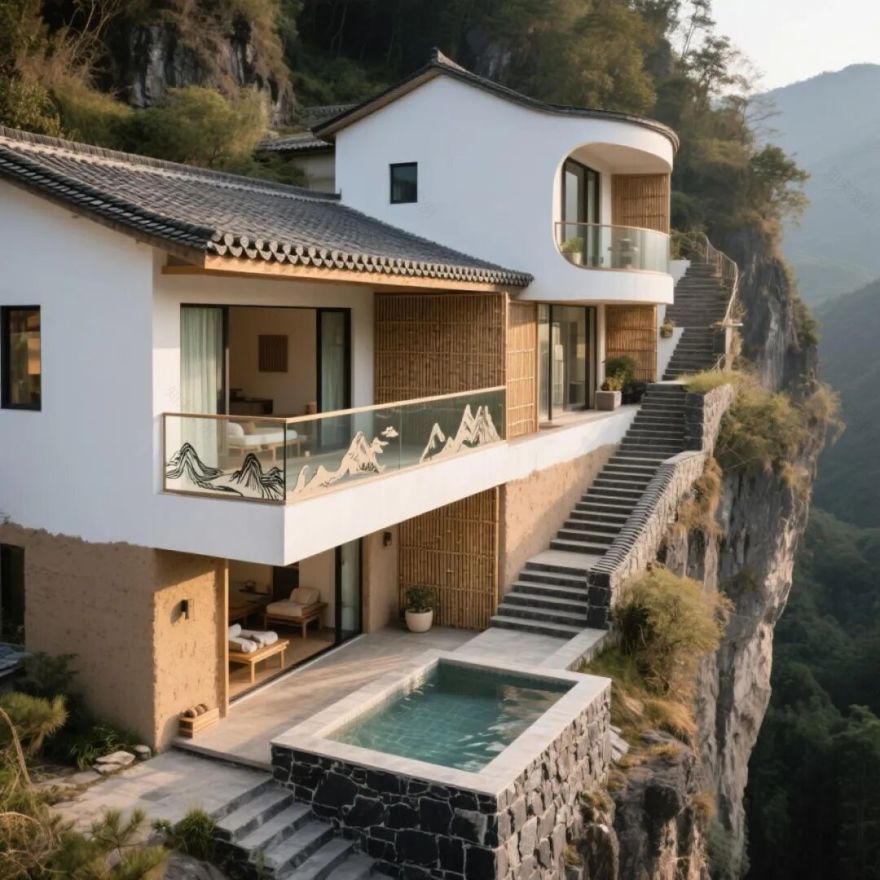 山水民宿:以设计重构疗愈生态,用空间语言诠释东方美学-21