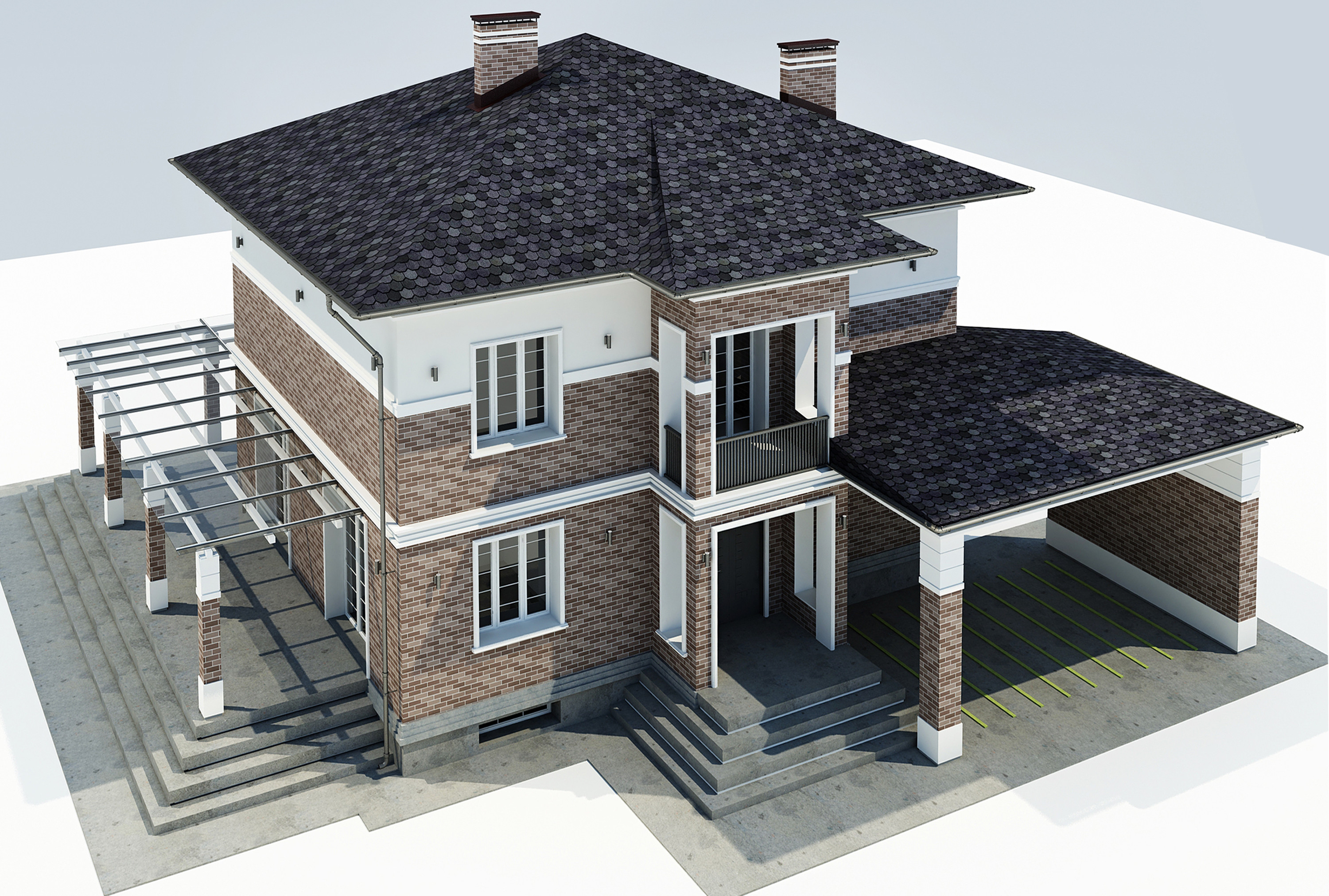 Эскизный проект Фасада индивидуального жилого дома-9