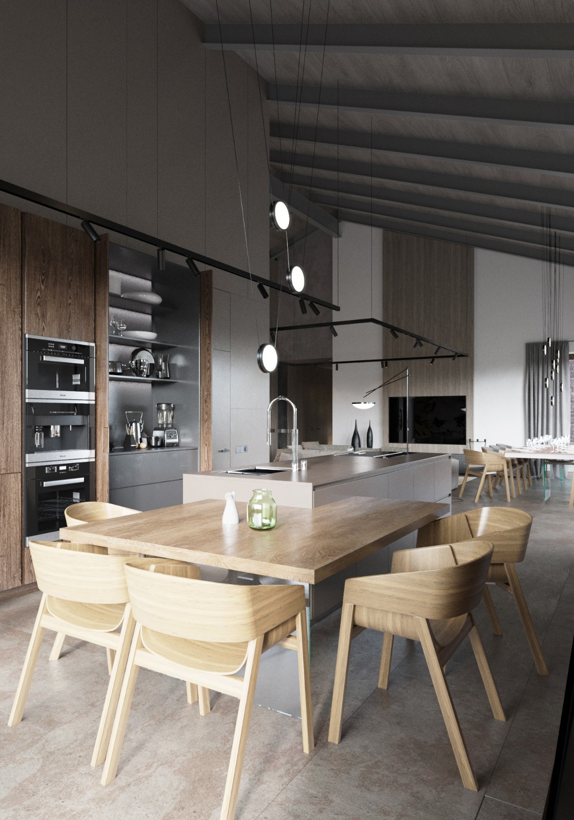 莫斯科中性单色调乡间别墅-6