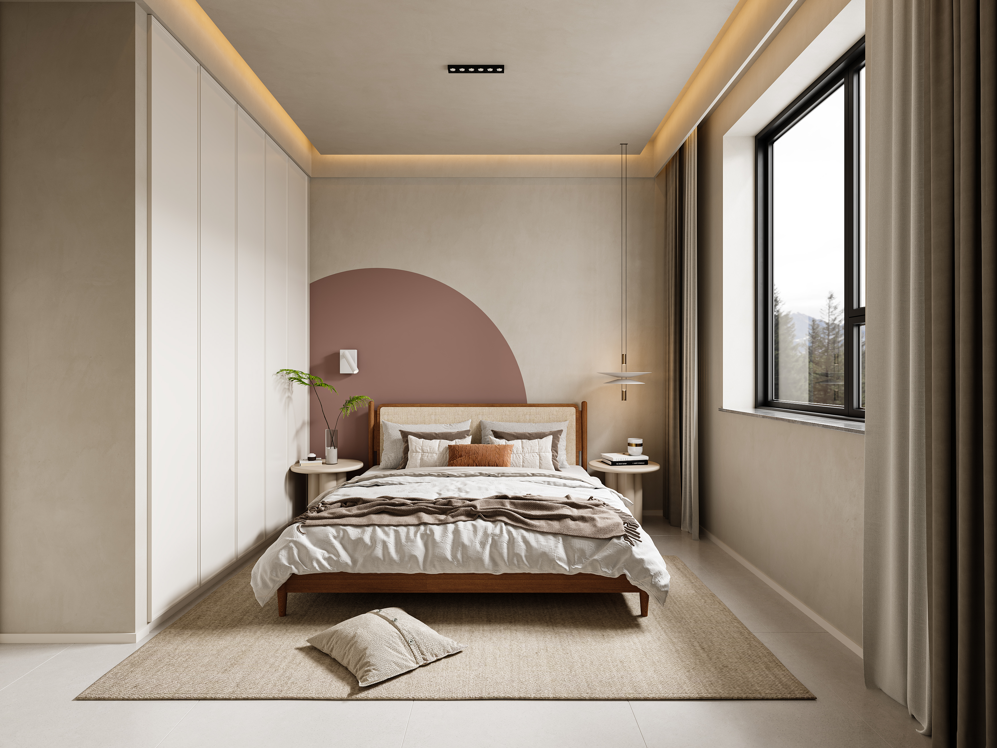 奶油侘寂风-效果图-合肥锦轩设计-19