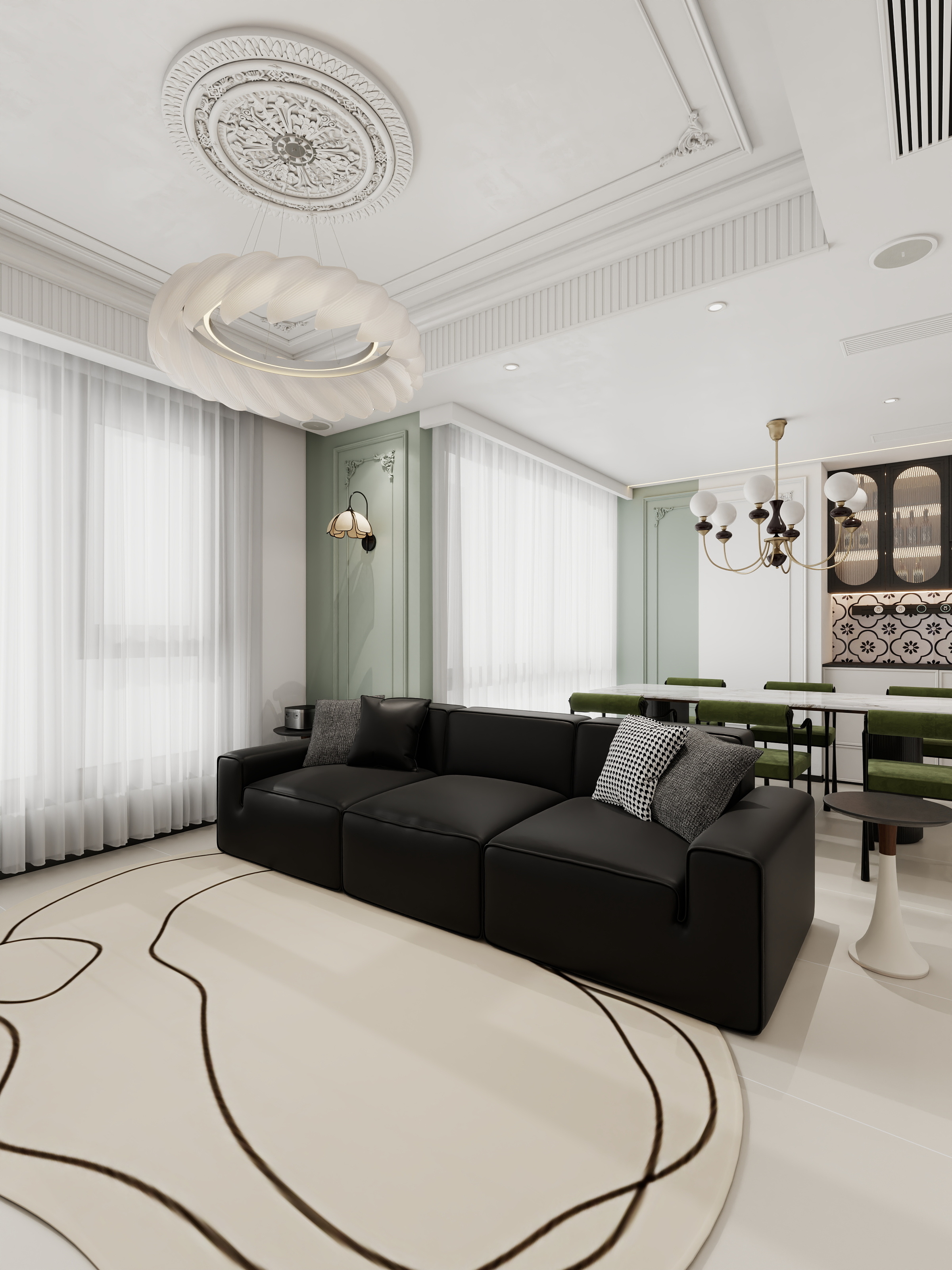 四川成都澳洲湾（225平方简约法式四居室）-3