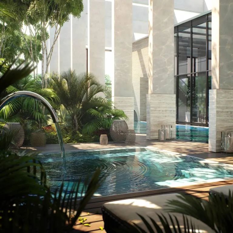 伦敦顶级花园豪宅 Wardian | 几何大胆线条与翠绿自然的完美融合-30