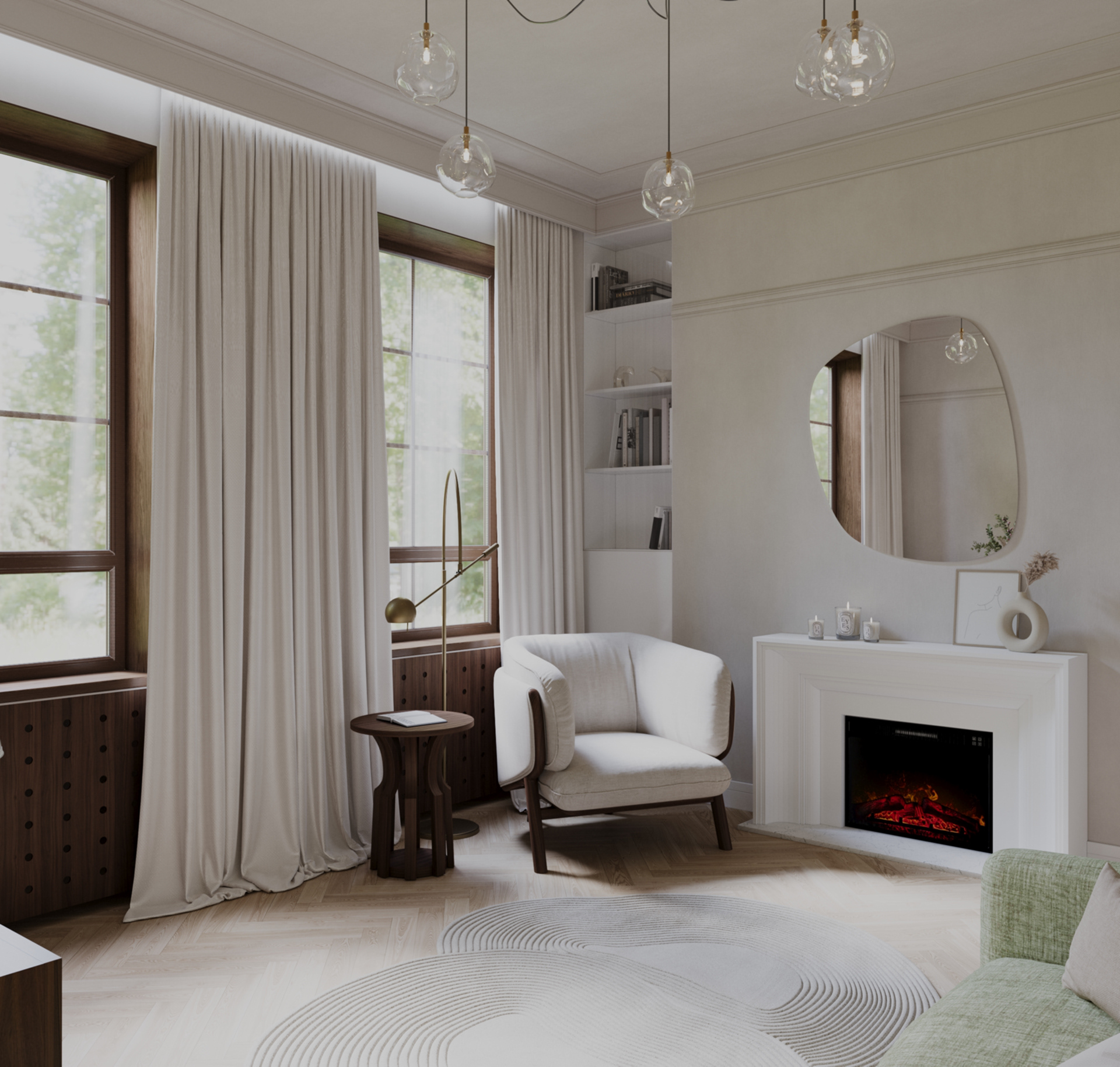 Дизайн приміщень передпокою та вітальні-2