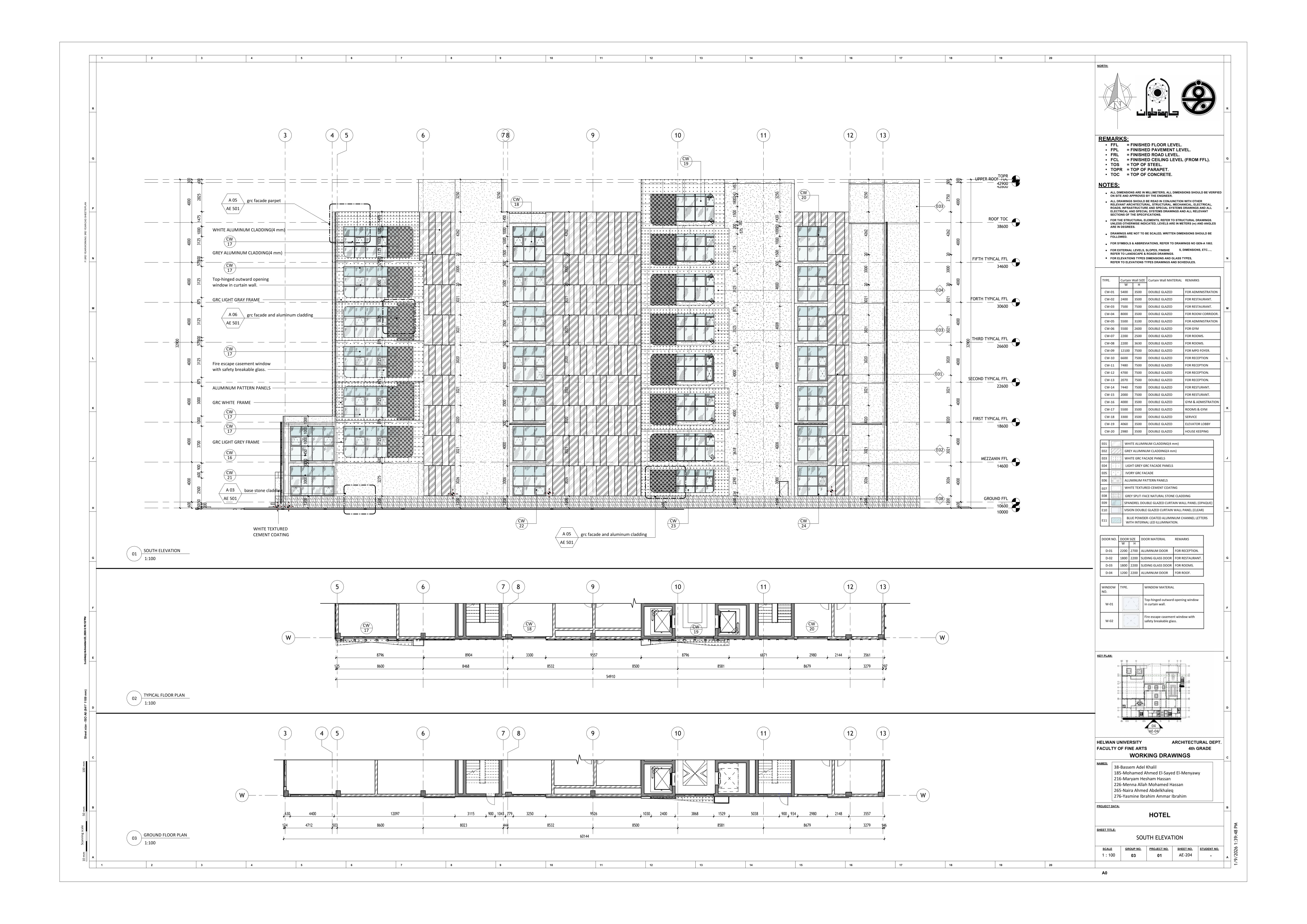Blue Hotel | 3-Star Hotel Working Drawings-20