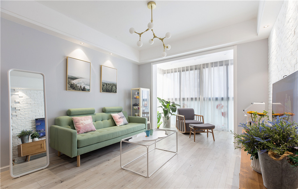 金牛新都汇 80㎡北欧风马卡龙色空间,打造梦幻城堡-1