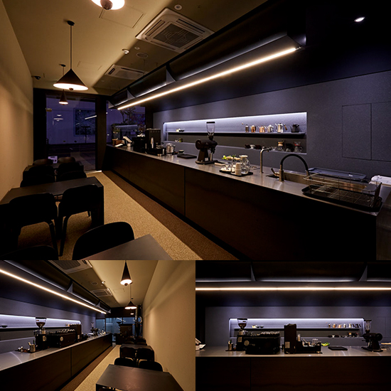 11 坪咖啡店，照明设计点亮黑色空间-1