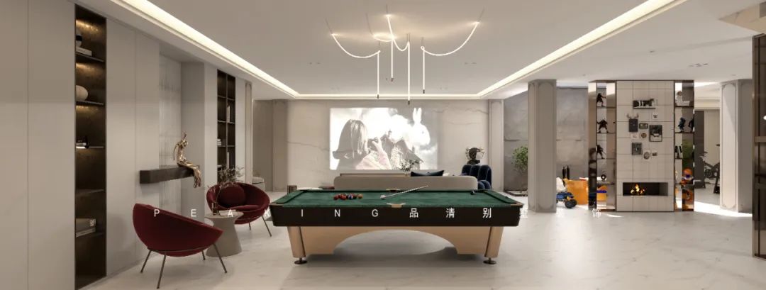 720㎡现代轻奢风格别墅装修案例-20