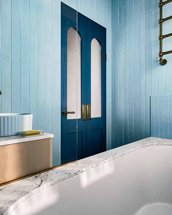 Timashovo蓝色卫生间-8