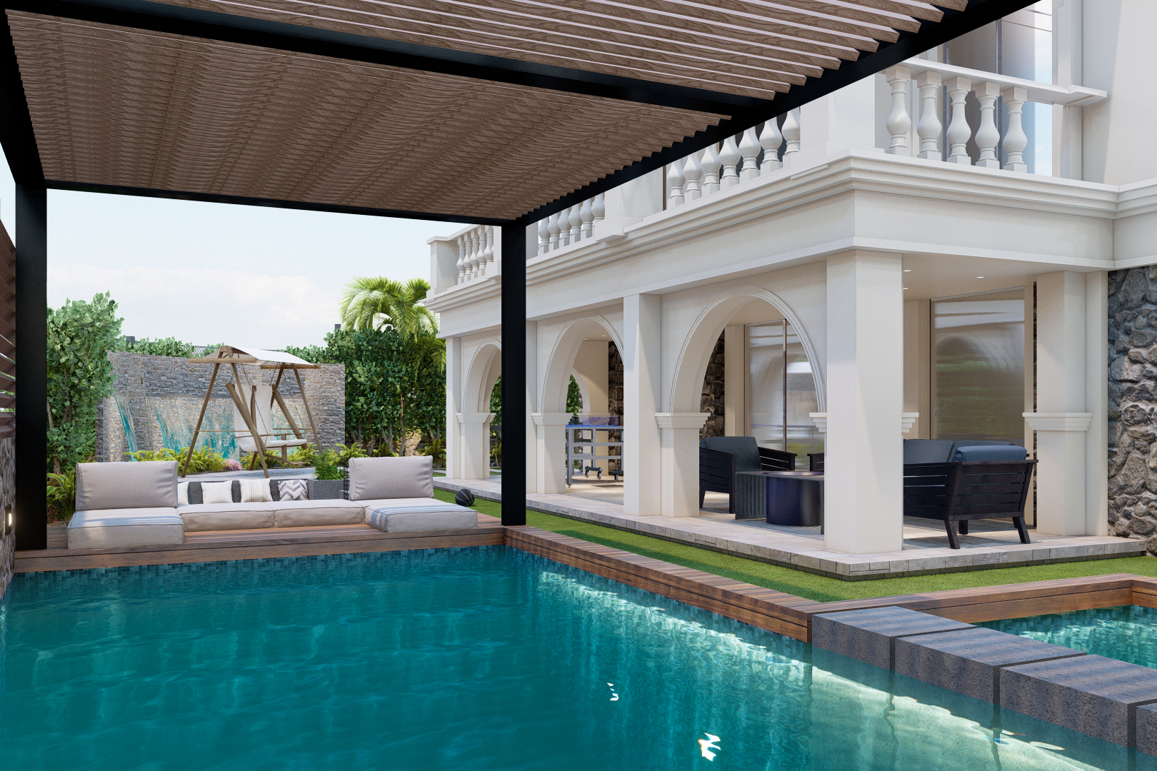 后花园别墅丨埃及开罗丨Arch. Rehab Nabil-9