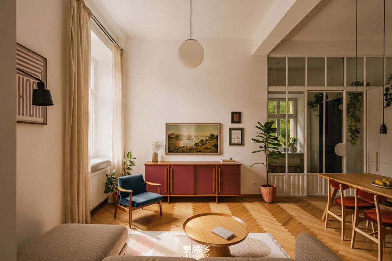 波南克拉科夫的美丽复古公寓设计丨波兰克拉科夫丨米科拉伊·伊万祖克-15