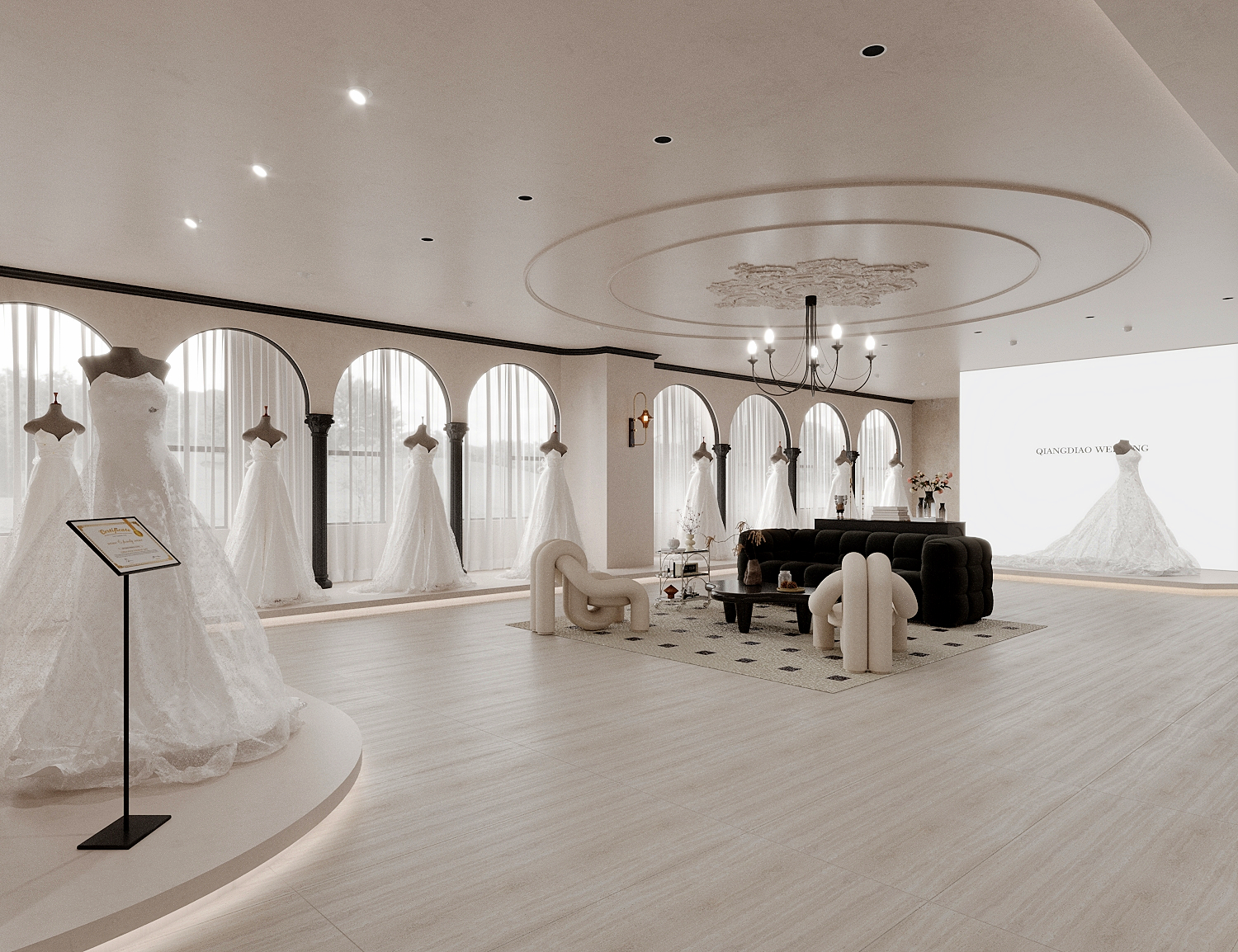 轻奢风格设计的礼服馆-4