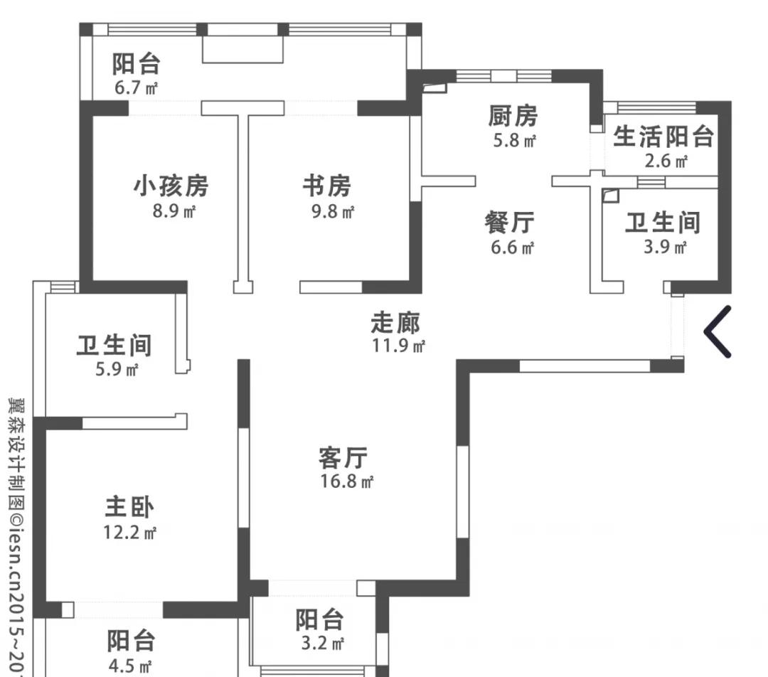 翼森设计之天朗融公馆 | 舒适实用，细节尽显-3