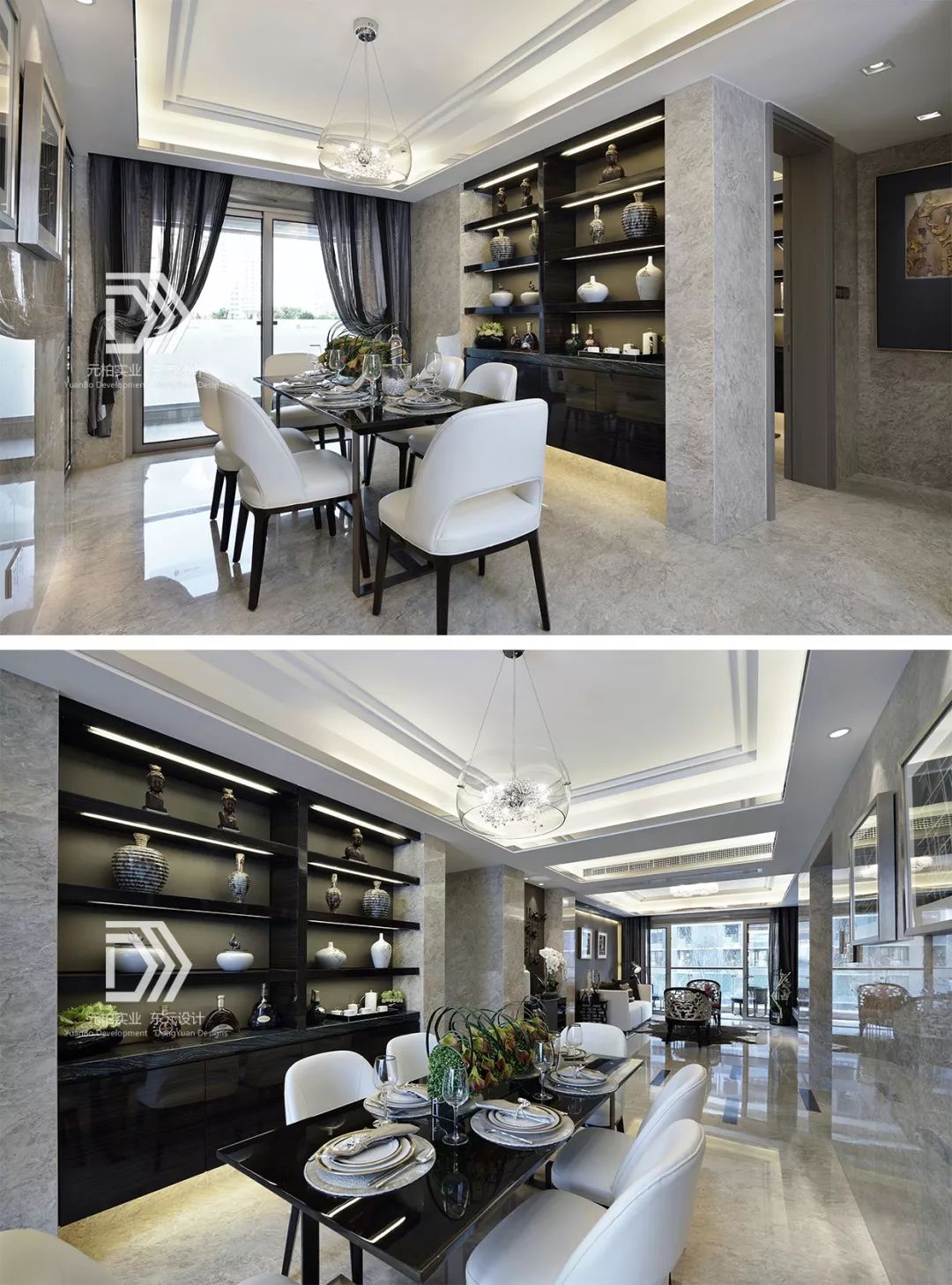 【东元设计】 | 上海浦东陆家嘴,尚海郦景名苑125㎡大两房时尚经典，138㎡小三房艺术东方-50