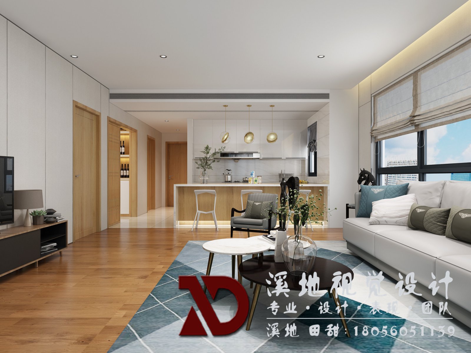 溪地视觉设计 现代家装样板房-3