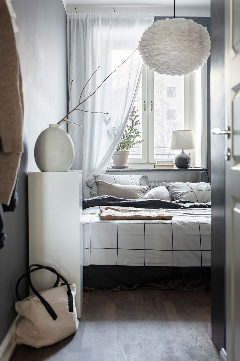 哥德堡 51 平米时尚公寓 | 灰墙砖厨、复古走廊，小空间大创意-26