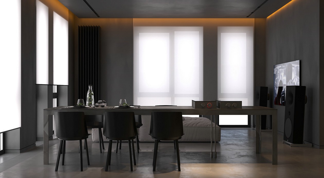 高级黑色系公寓设计-8