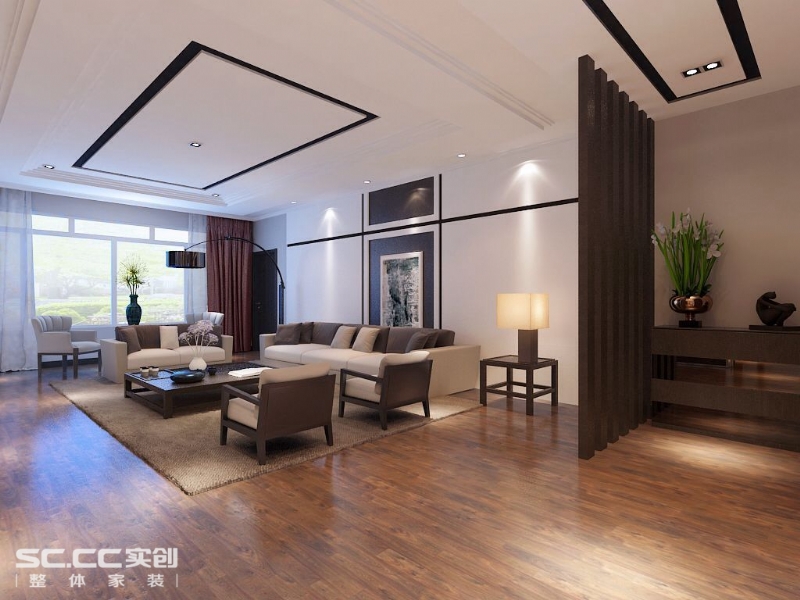 哈尔滨实创装饰14万装修盛和天下150平现代风格三居室-3