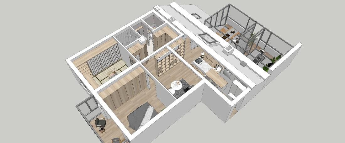 90平米顶层小三居大改造-16