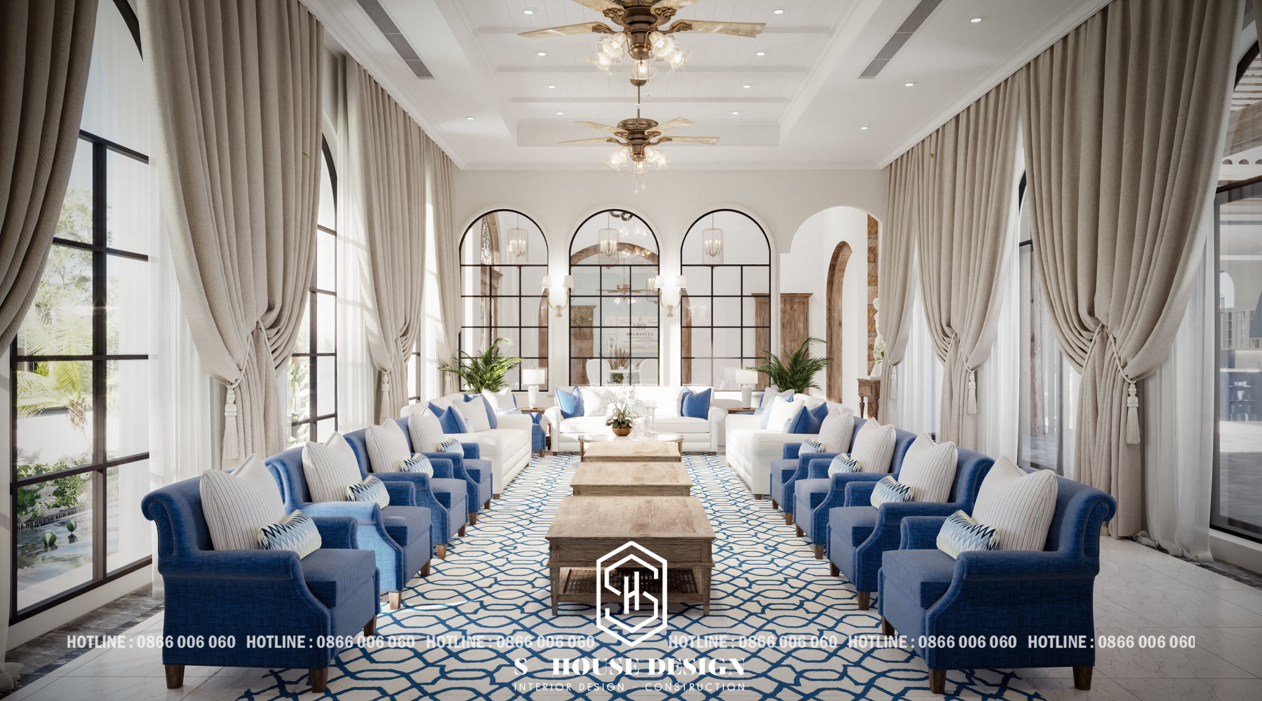 Interior design of Mediterranean garden villas-12