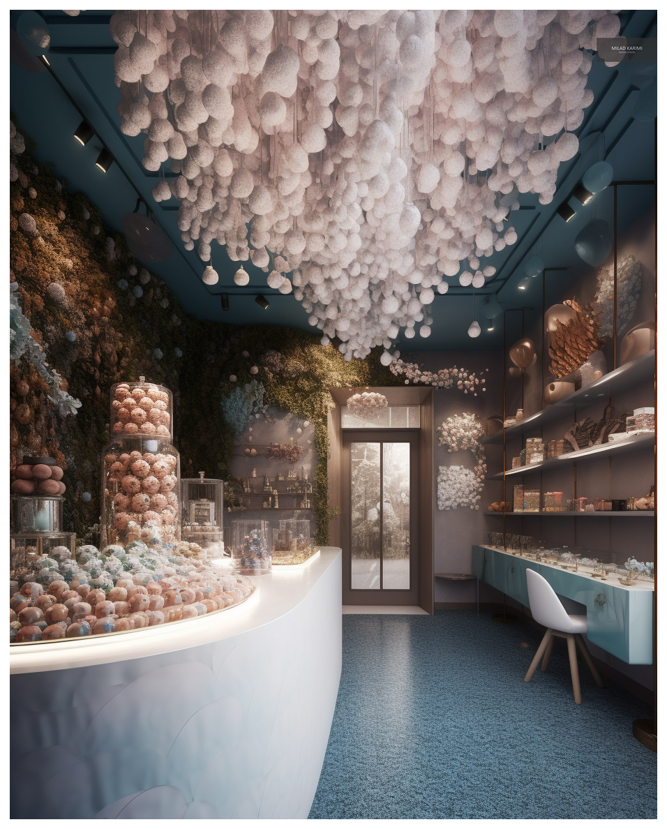 Candy shop interior design sketches-2