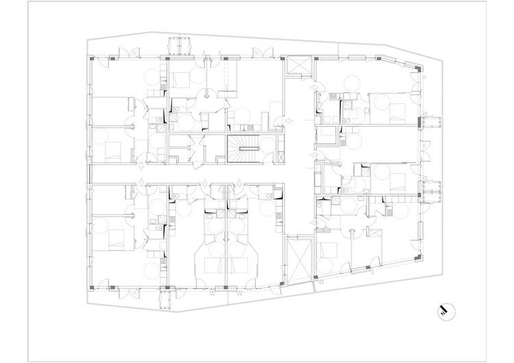 皮埃尔·洛蒂街 64 号社会住宅的空中走廊与私人入口设计-29