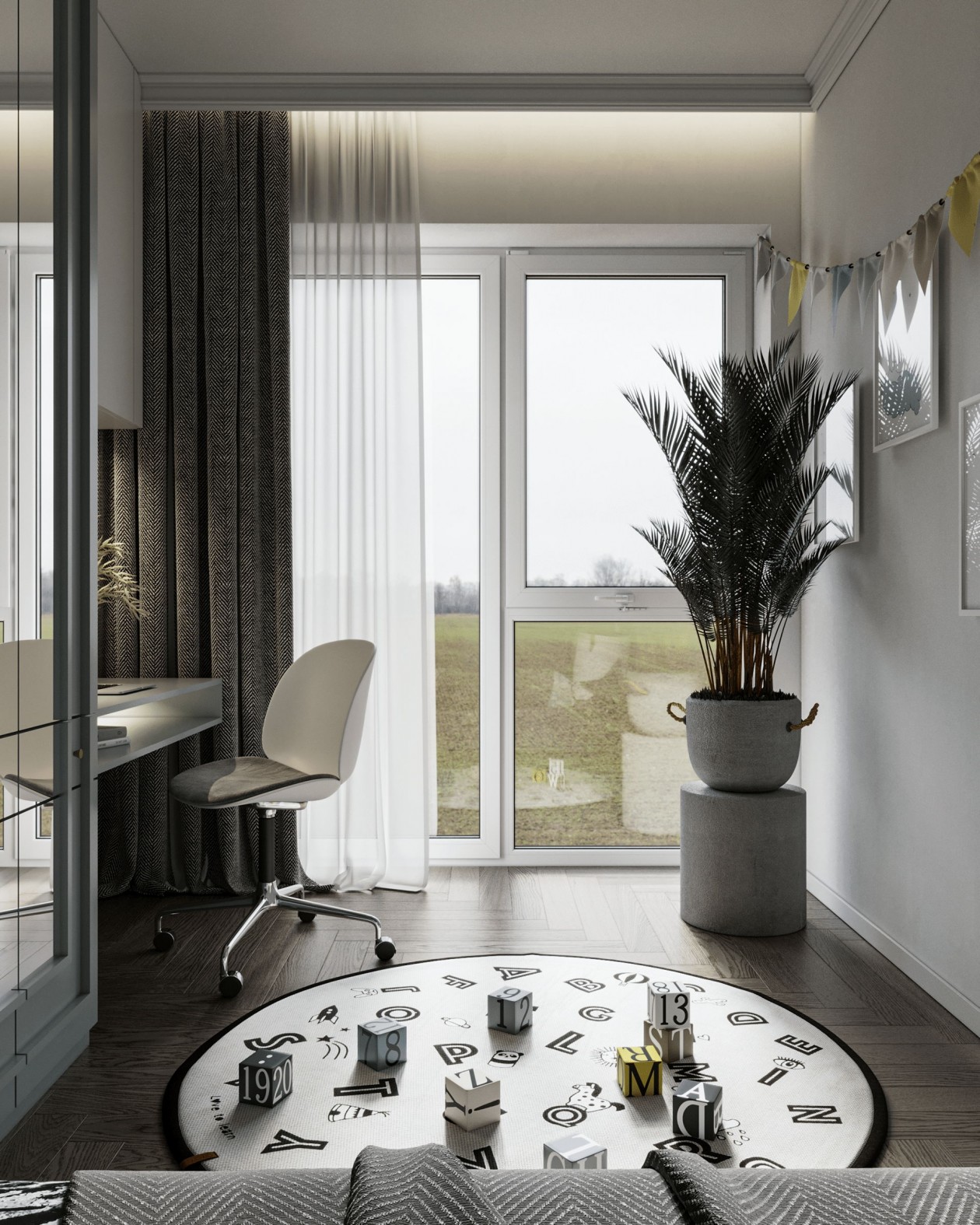 100㎡灰色系公寓设计 简约而时尚-8