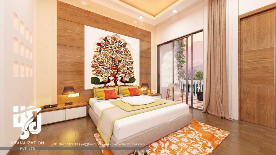 印度 HS3D 打造惊艳住宅室内渲染-30