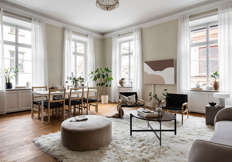 斯德哥尔摩历史古城中的时尚米色公寓-3