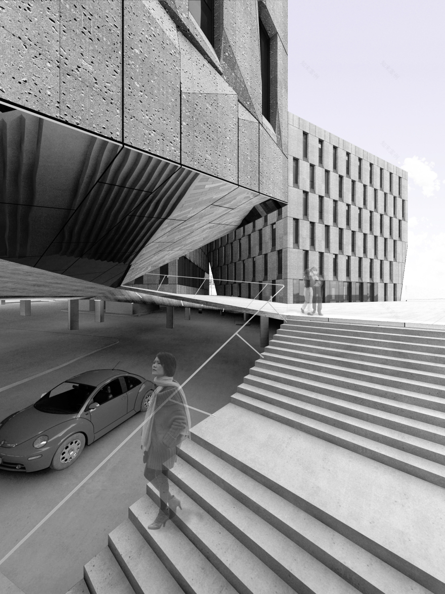 鄂尔多斯旋转立方体办公楼-29