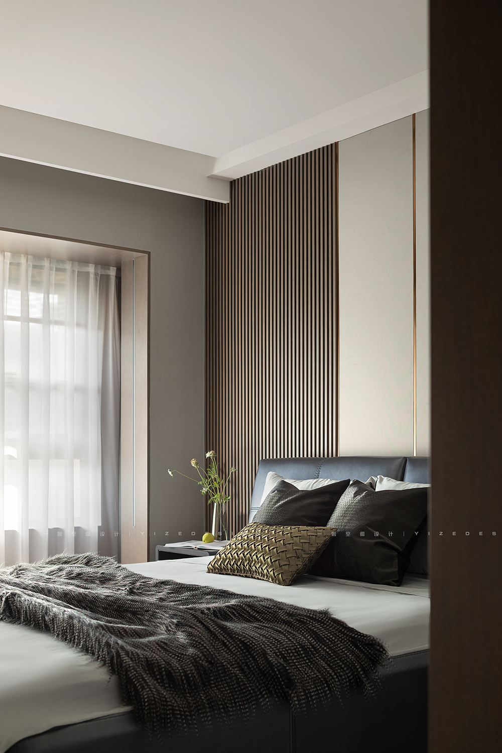 风随影动,黑白写意水墨画之居-23