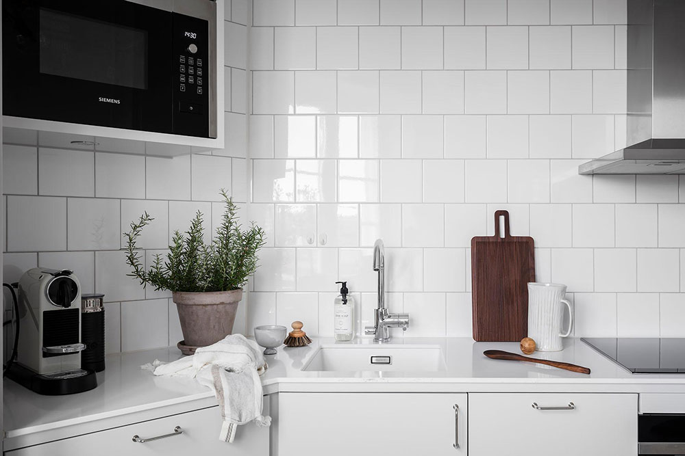 白色斯堪的纳维亚风格公寓-17