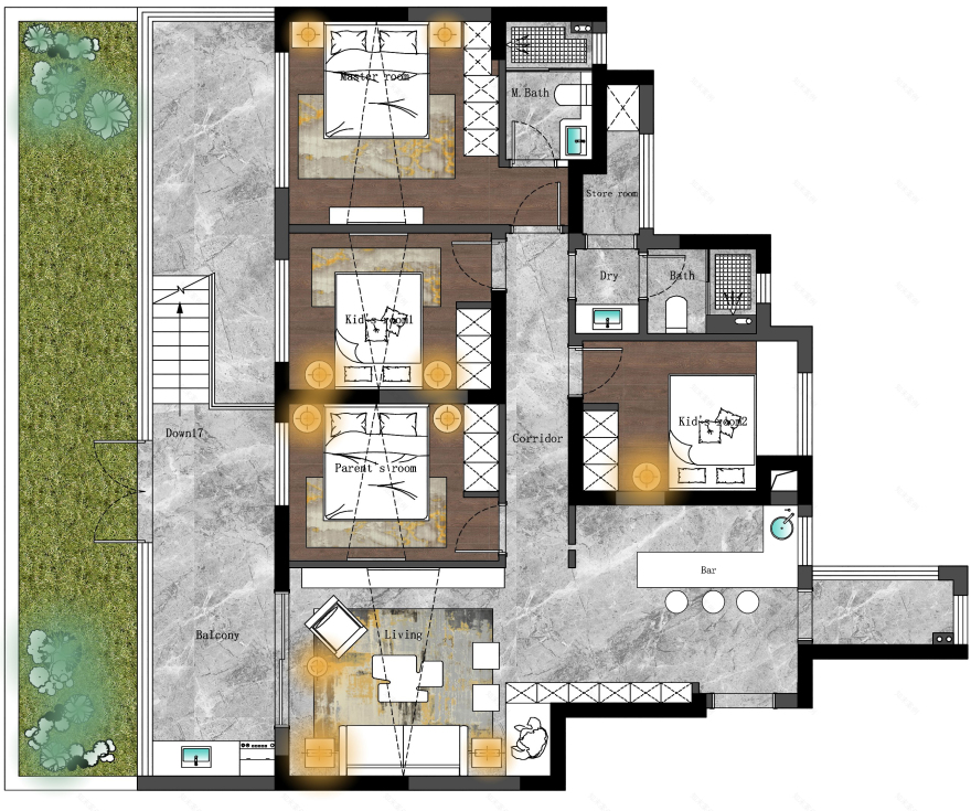 一楼带地下室的空间魔法 | 简与奢的完美融合-8