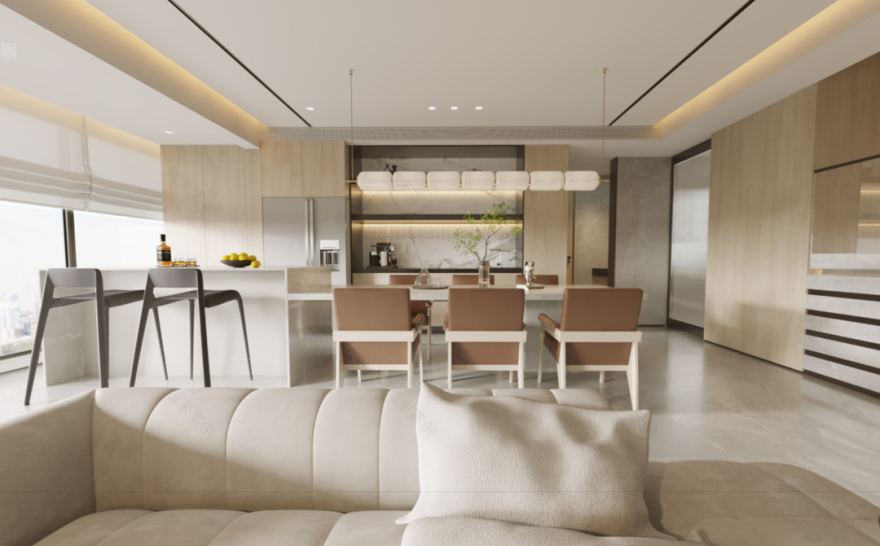 西府朗越现代奶油家居丨尚层装饰(北京)有限公司成都分公司-35