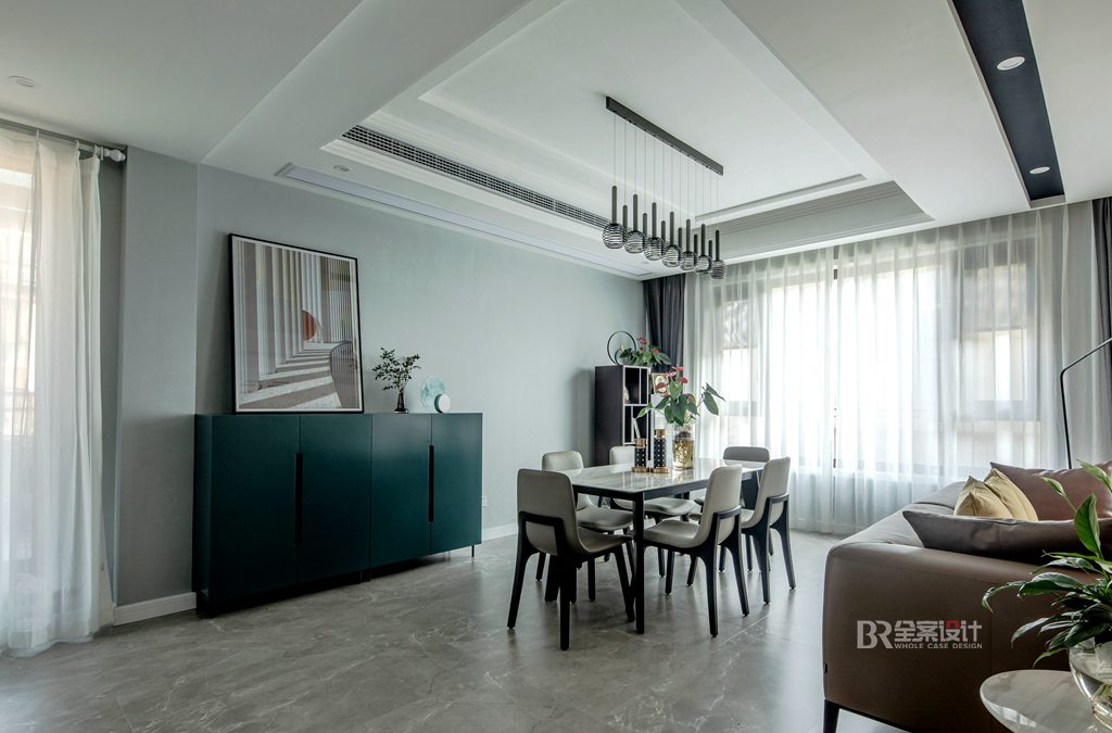 康桥融府别墅现代简约灰调空间设计丨袁云莉(首席设计师)-16