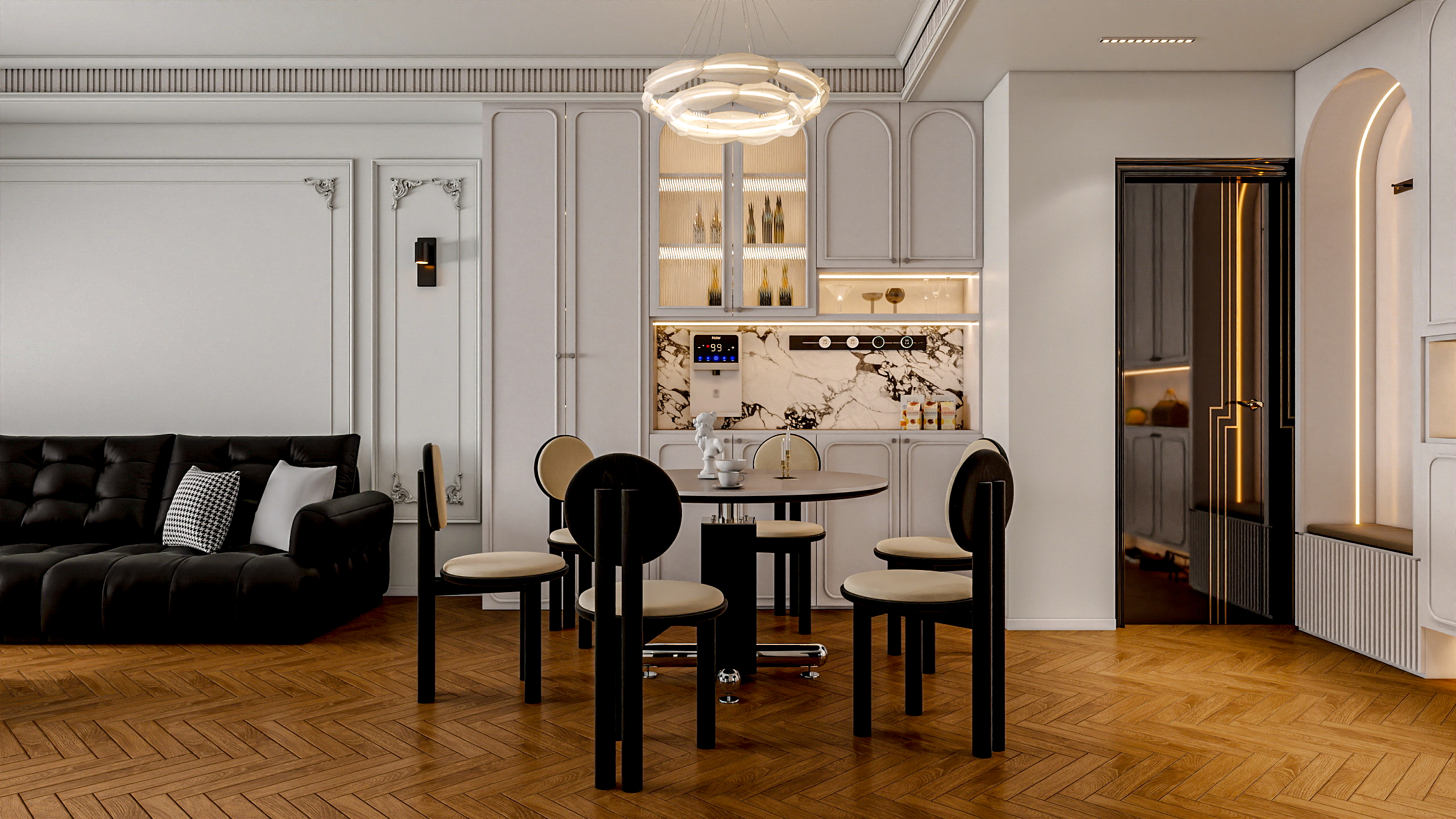 四川成都人居都市阳光（245平方简约法式顶跃六居室）-10